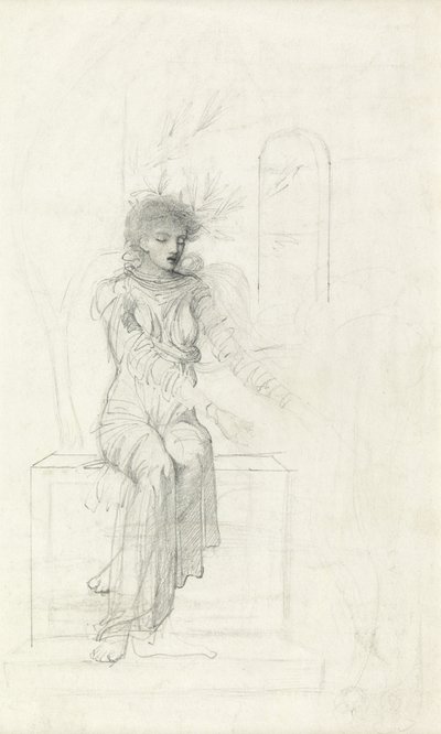 Study of a Seated Woman by John Melhuish Strudwick